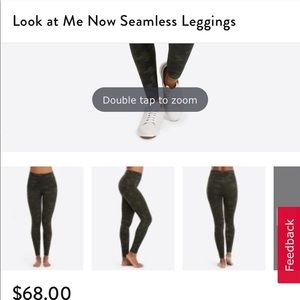 Spanx seamless camo leggings